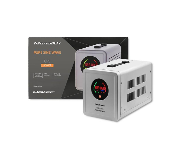 Qoltec Pure Sine Wave UPS (500VA/350W) - 1089422 - zdjęcie 4